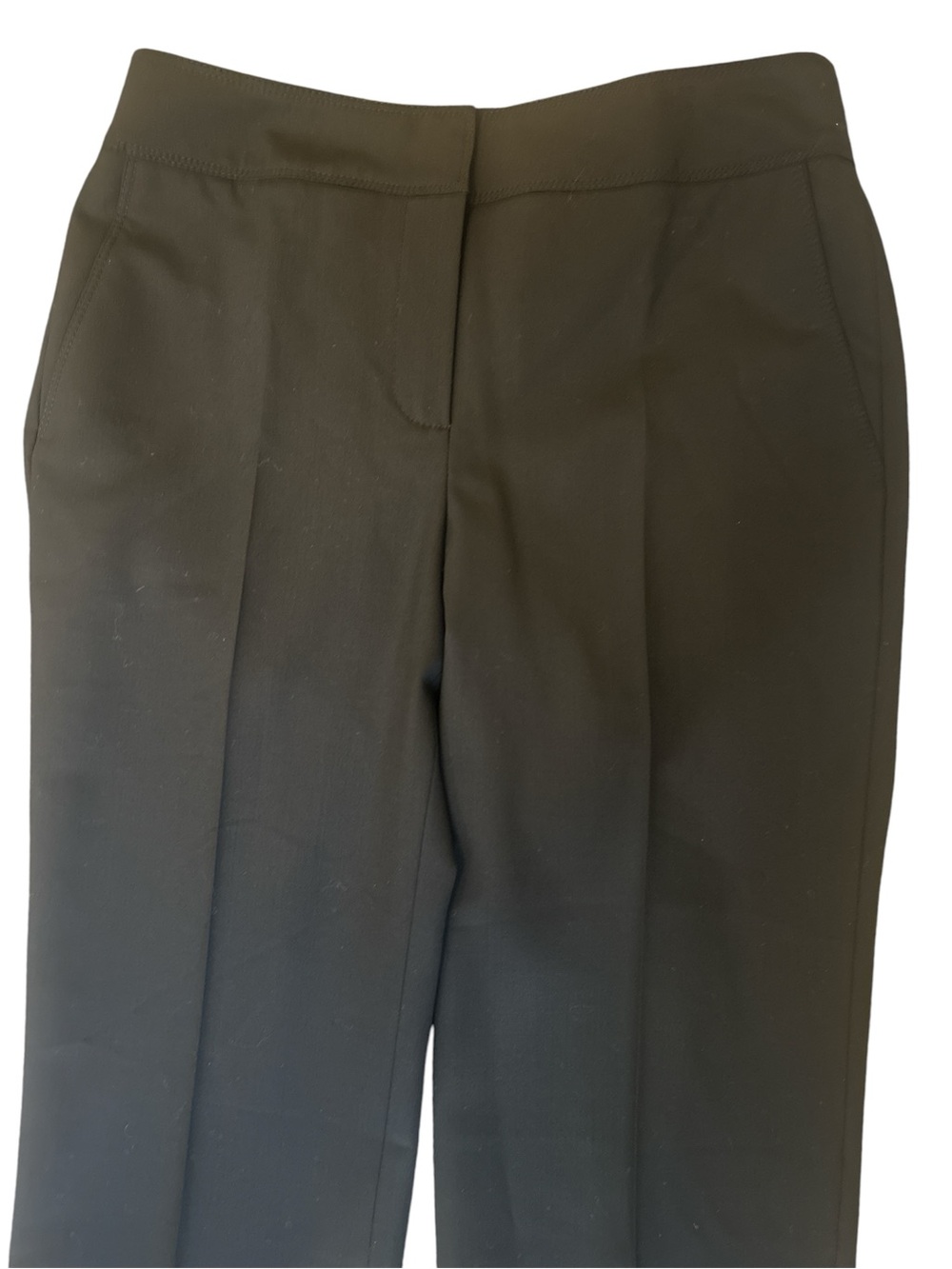 Burberry Black Wool Trousers 4 Lined Flat Front Dress Pant Straight Leg NWT $325 - Picture 4 of 12